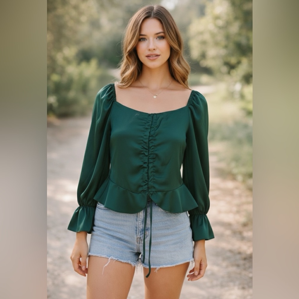 Nasty Gal Green Top - Size 12